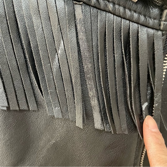 Zara Faux Leather Fringe Jacket - Picture 7 of 8